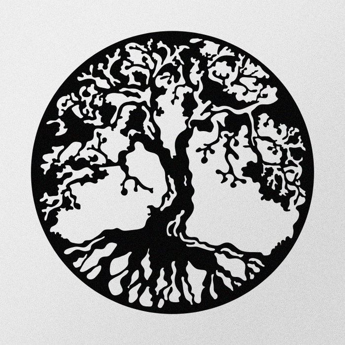 Wallity Tree Accesorio de Pared Metálico Negro